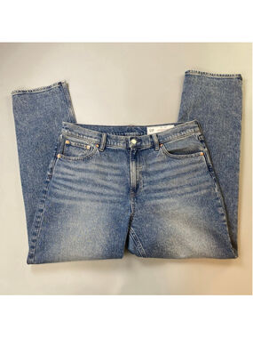 GAP Jeans Blue Womens 32 90s Straight High Rise Casual Minimalist Capsule Grunge